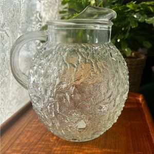 Vintage anchor hocking lido water pitcher